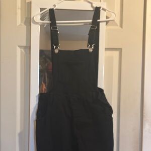Black Women's Super Flare Overalls